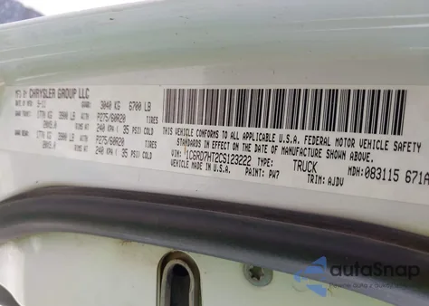 2012 Ram 1500 Sport from USA, damaged, VIN 1C6RD7HT2CS123222